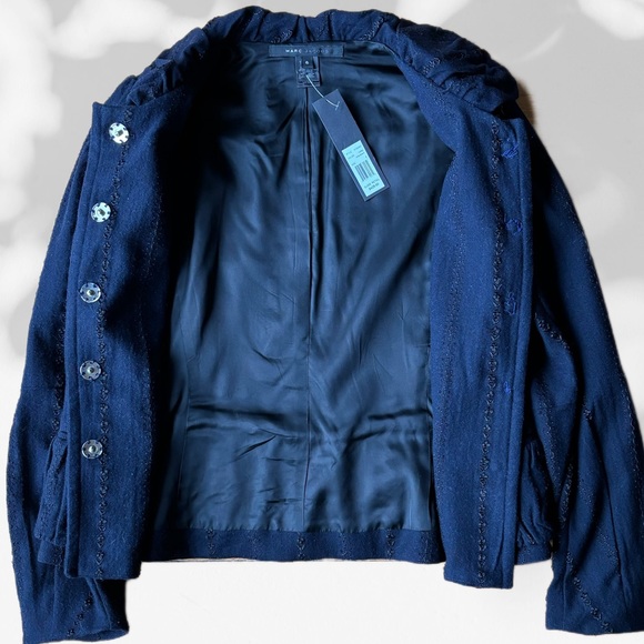 MARC JACOBS Vintage Wool-Blend Blazer, Intricate Detail (6) Excellent Condition - Picture 9 of 12